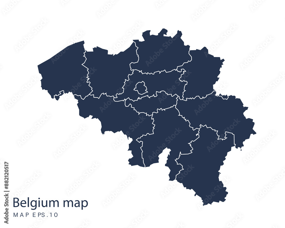 Obraz premium Belgium map