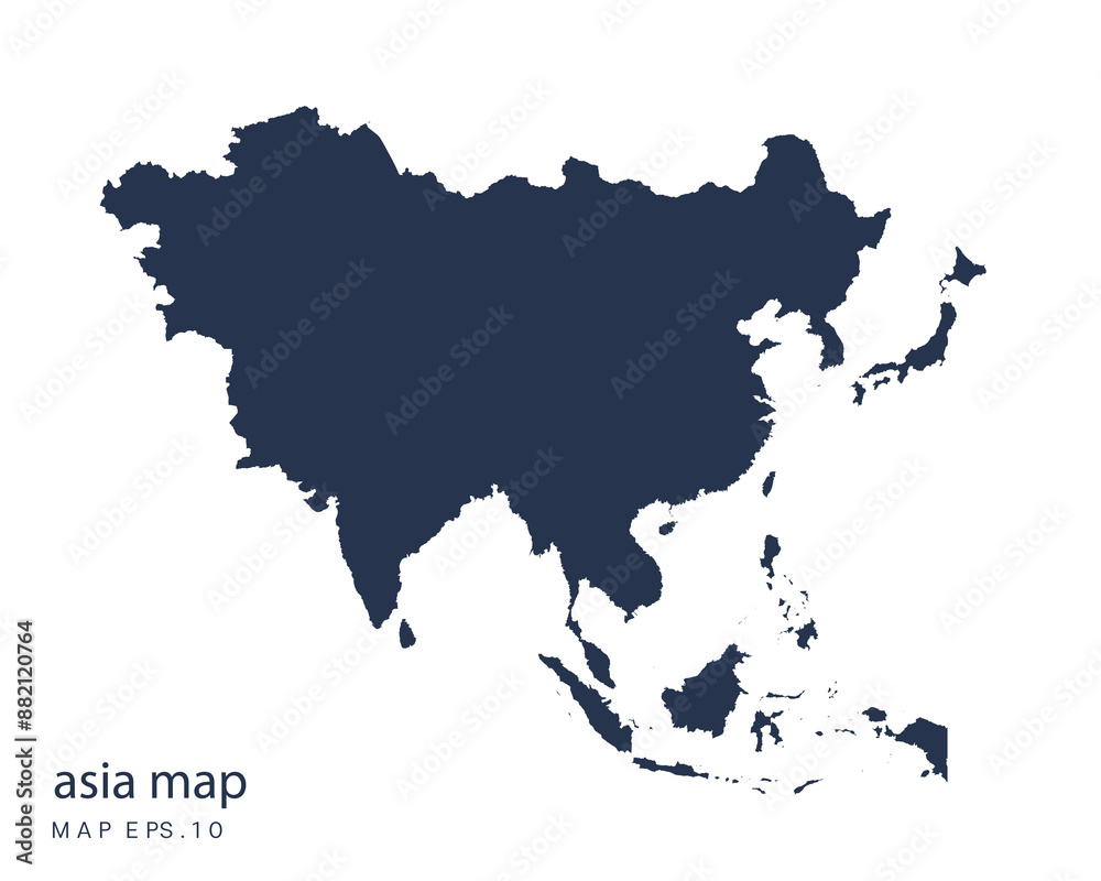 Fototapeta premium asia map