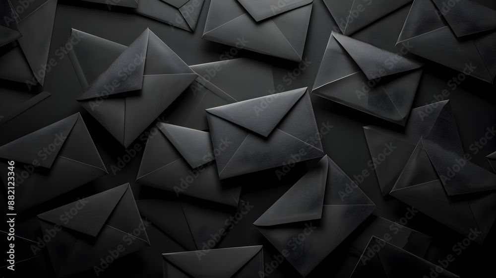 Fototapeta premium Dramatic Geometric Monochrome Abstract Pattern Design