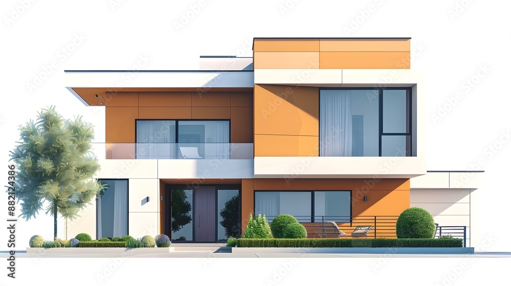 Sleek and Sophisticated Modern Residential Home with Outdoor Terrace and Landscaping Sleek and Sophisticated Modern Residential Home with Outdoor Terrace and Landscaping