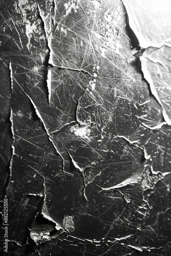 Wallpaper Mural Abstract Texture of Cracked and Scratched Metal Surface in Monochrome Torontodigital.ca