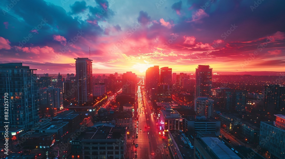 Fototapeta premium Skyline Glow