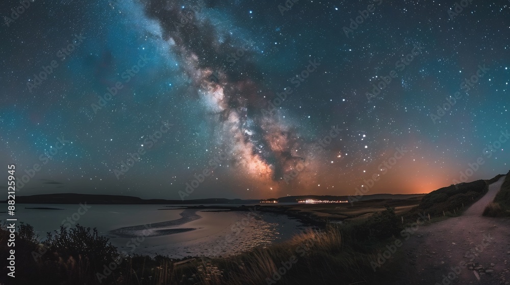 Milky Way over a Coastal Landscape Milky Way over a Coastal Landscape