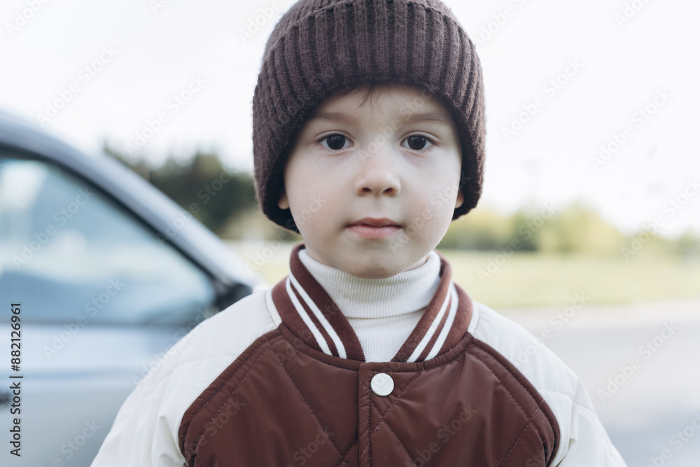 Close-up portrait of kid. Concept of kindergarten, education and childhood. Close-up portrait of kid. Concept of kindergarten, education and childhood.
