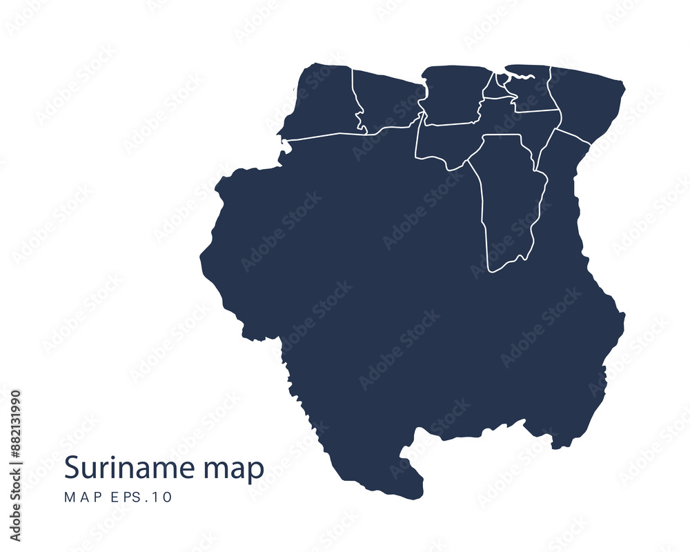Fototapeta premium Suriname map