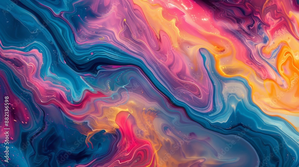 Abstract art featuring vibrant hues swirling and merging, creating a bold, dynamic design. Abstract art featuring vibrant hues swirling and merging, creating a bold, dynamic design.