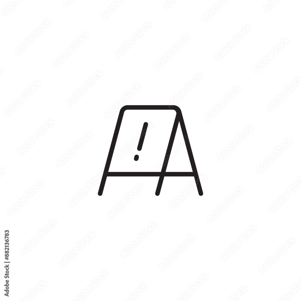 Simple daily specials board line icon. Stroke pictogram. Editable icon. Simple daily specials board line icon. Stroke pictogram. Editable icon.