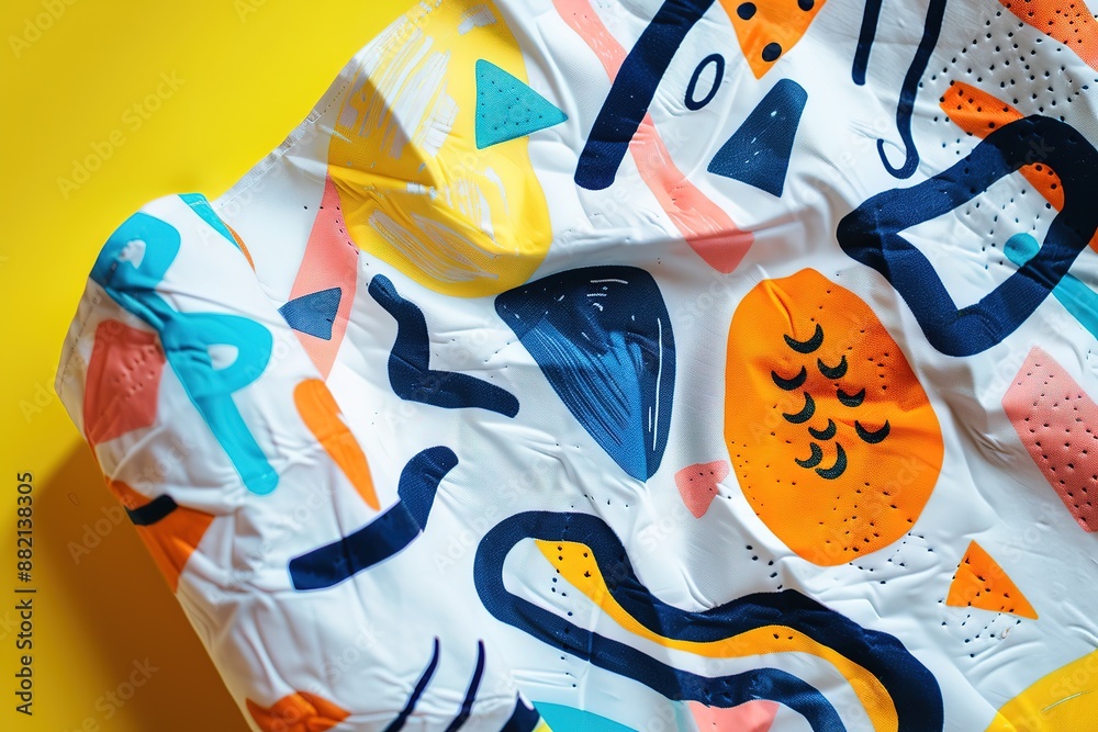 Obraz premium Modern bohemian abstract print. Creative collage contemporary seamless pattern. Fashionable template for design