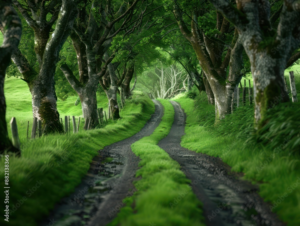 Enchanting Road Through Lush Greenery, A Magical Journey Awaits, Discover the Spellbinding Scenery of This Enchanting Path Enchanting Road Through Lush Greenery, A Magical Journey Awaits, Discover the Spellbinding Scenery of This Enchanting Path