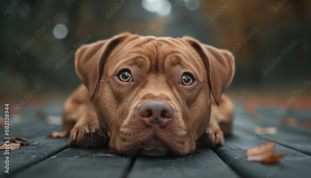 Meet Cherry, the Cherry-Hued Canine with a Beastly Appearance A Unique Pet with a Heart of Gold Discover the Beauty and Strength of This Adorable Dog