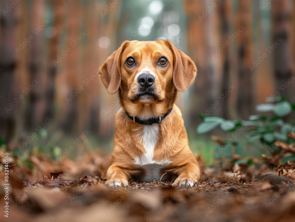 The Unwavering Loyalty of a Faithful Hound A Beagle's Gaze in the Forest, A Picture of Unconditional Love and Adventure The Unwavering Loyalty of a Faithful Hound A Beagle's Gaze in the Forest, A Picture of Unconditional Love and Adventure