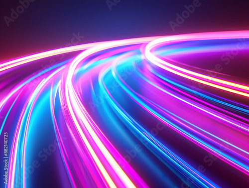 Close up of network data flowing on black background.