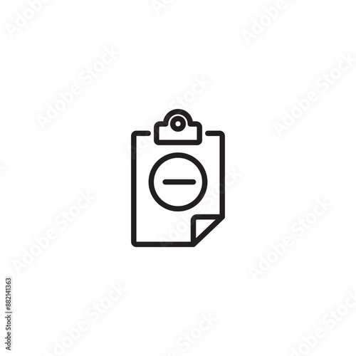 Remove task icon or logo isolated sign symbol vector. Editable icon.