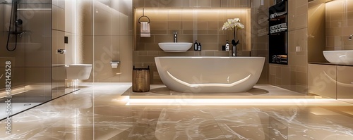 Modern bathroom with a sleek design and premium fixtures.