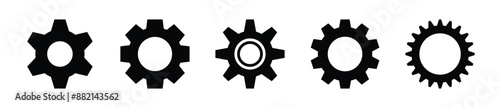 Gear icon set. Gear , cogwheel, setting icon element set - Vector
