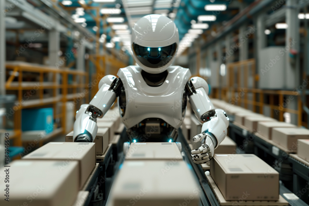 Robot Workers In Factory Robot Workers In Factory