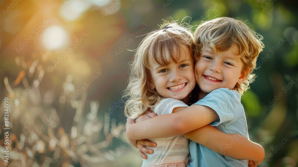 child girl and boy, childhood brother and sister love, family child girl and boy, childhood brother and sister love, family