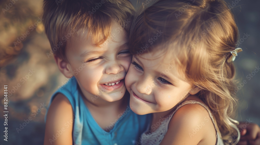 child girl and boy, childhood brother and sister love, family child girl and boy, childhood brother and sister love, family