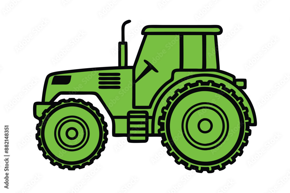Obraz premium A tractor vector colorful clipart