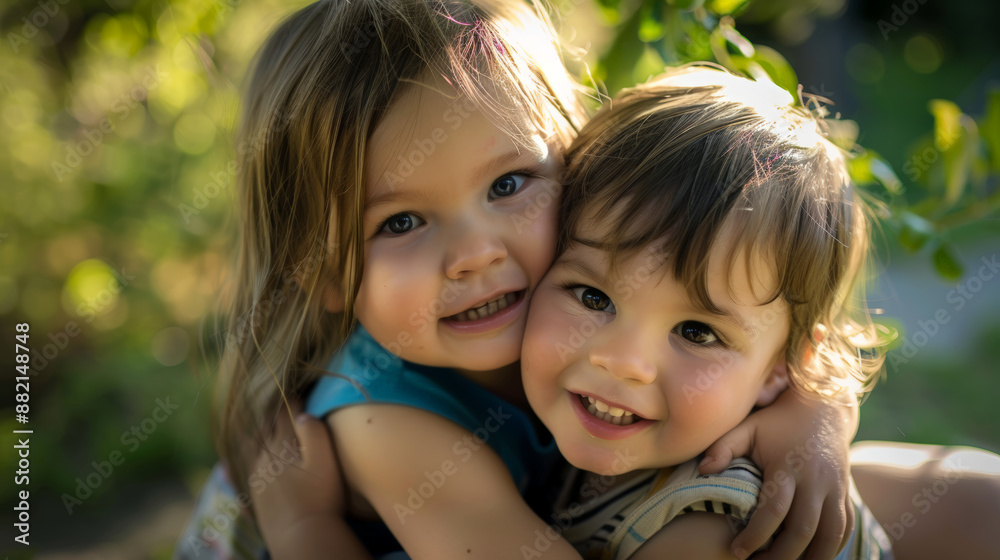child girl and boy, childhood brother and sister love, family child girl and boy, childhood brother and sister love, family