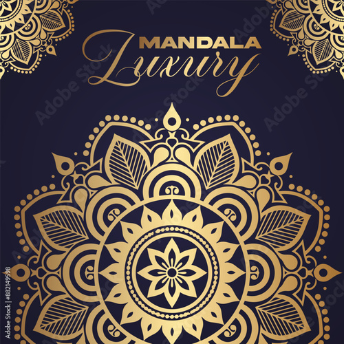 Opulent Gold Mandala Design for Exclusive Luxury Decor photo