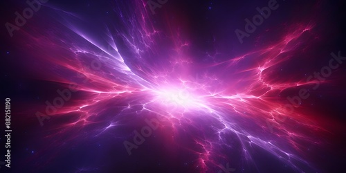 a hyperspace tunnel with an expanding galaxy, big bang with expanding galaxy on abstract background