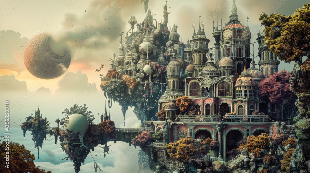 Fototapeta premium Intricate surreal fantasy composition