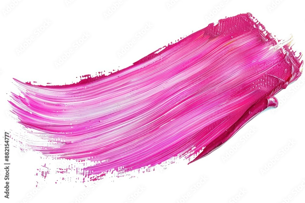Vibrant pink Paintbrush Stroke, Brushstroke Texture, Paint Smear Isolated on White Backdrop Vibrant pink Paintbrush Stroke, Brushstroke Texture, Paint Smear Isolated on White Backdrop