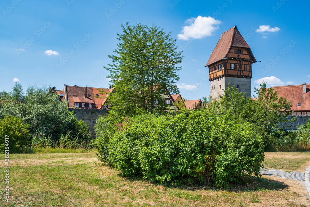 Obraz premium The Bäuerlinsturm in Dinkelsbühl