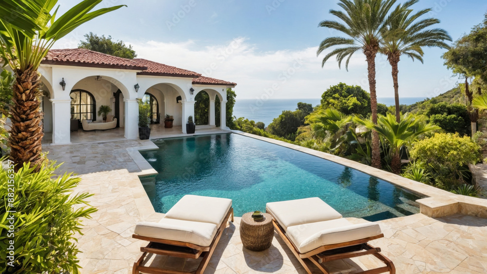 Fototapeta premium A luxurious Mediterranean style villa