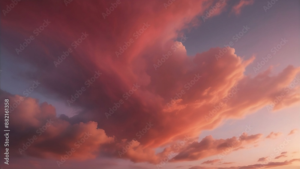 Fototapeta premium sunset in the clouds, Dreamy clouds at sunset High definition clear photo with sky background