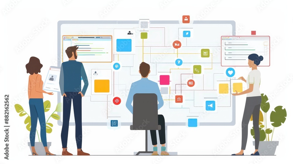 A collaborative project management tool integrated with social media, allowing teams to share updates, assign tasks, and track progress in real-time. A collaborative project management tool integrated with social media, allowing teams to share updates, assign tasks, and track progress in real-time.