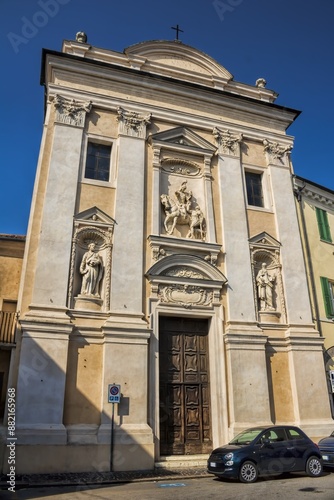 Obraz na płótnie mantua, italien - fassade der kirche san martino w salonie