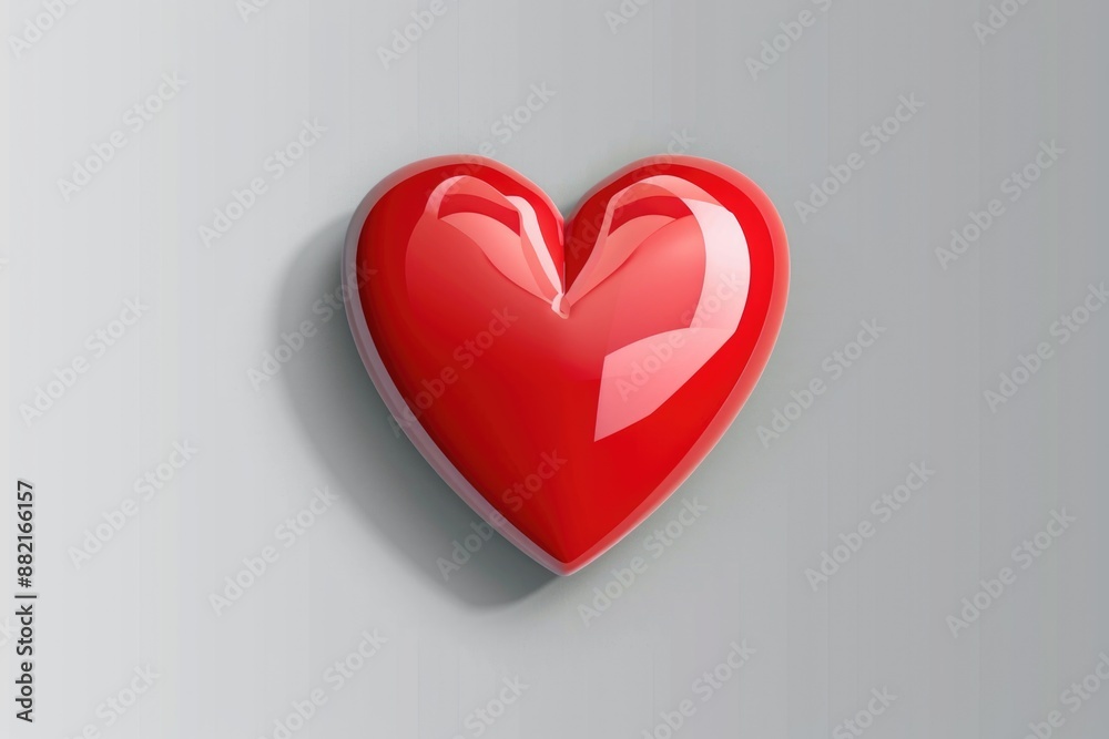 Red heart on gray background Red heart on gray background