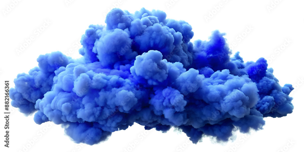 Fototapeta premium blue cloud on white background