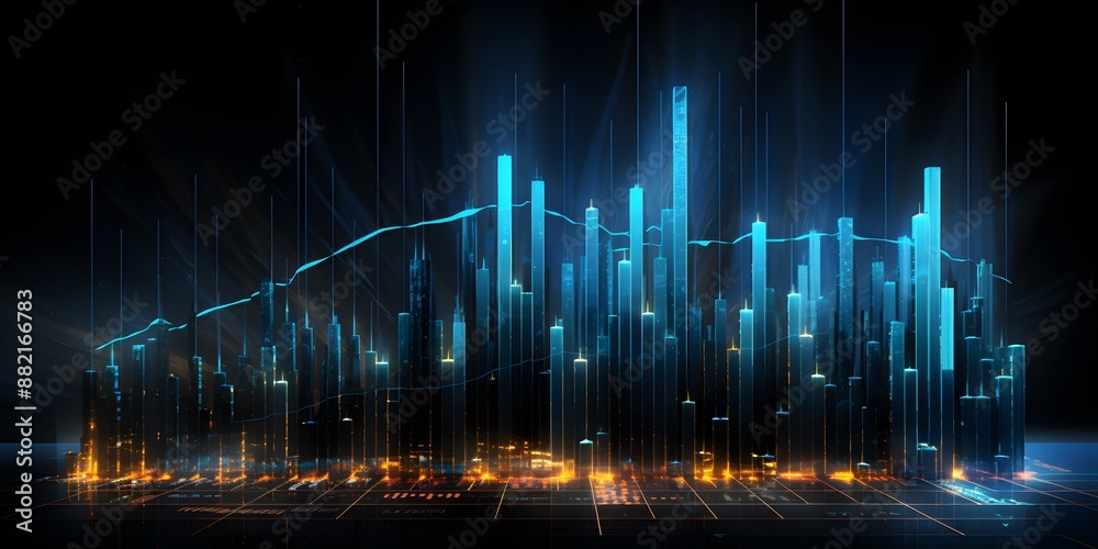 custom made wallpaper toronto digitalPanoramic abstract backdrop with stock market growth, abstract backdrop with stock market growthdown