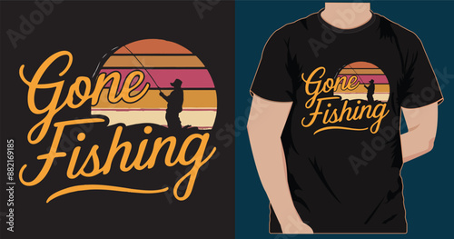 Gone Fishing t-shirt design, This is attractive high quality vector design