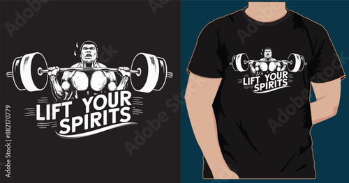 Lift Your Spirits t-shirt design, This is attractive modern retro vector design