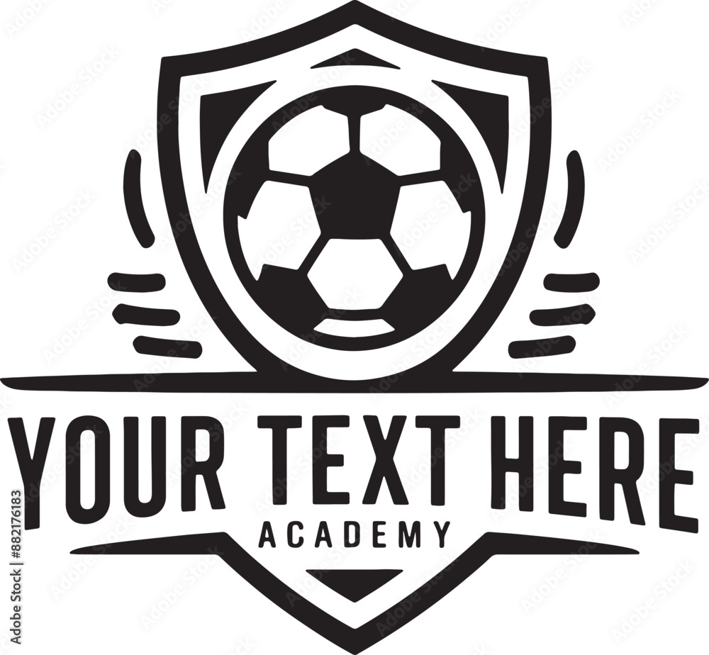 Fototapeta premium Modern Soccer Logo Shield