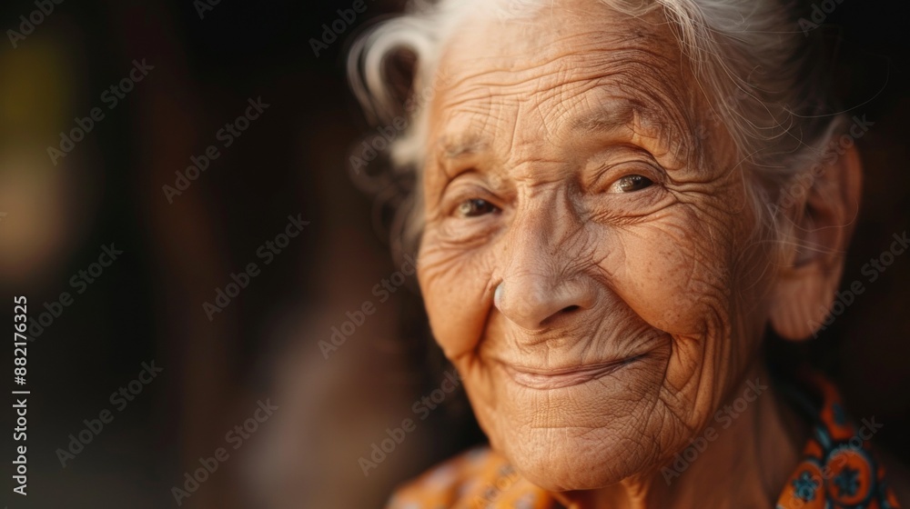 Close Up Portrait of an Elderly Woman Smiling Outdoors Close Up Portrait of an Elderly Woman Smiling Outdoors