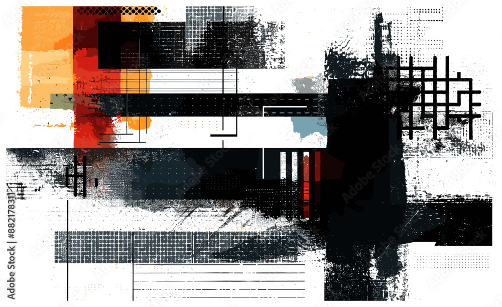 Background For Rendered Collages Collage texture abstract with transparent background vector, digital ...
