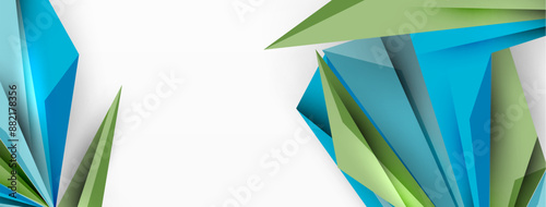 Minimal geometric abstract background. Low poly dynamic triangle design. Trendy techno business template for wallpaper, banner, background or landing
