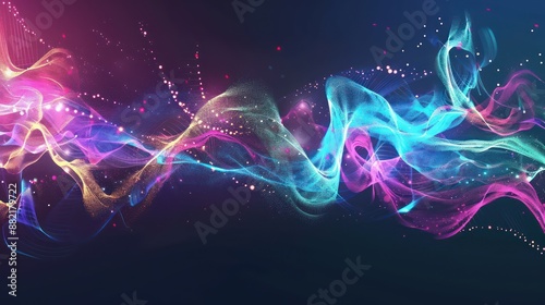 Colorful sound wave. Voice, audio energy concept, background