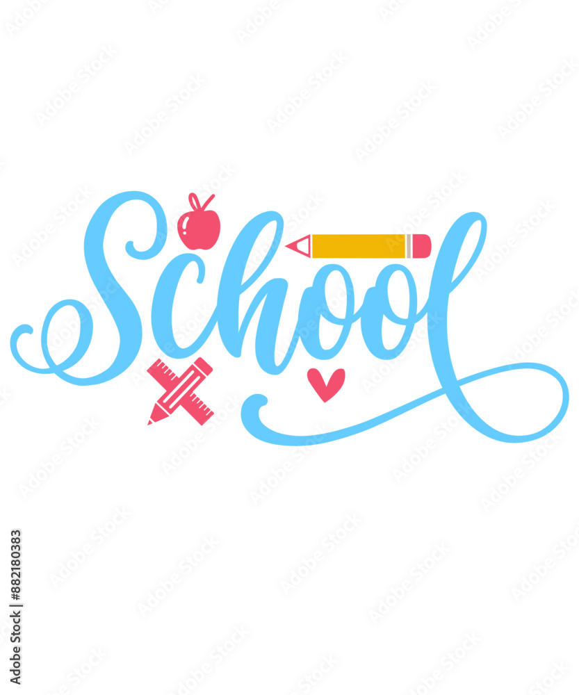 School typography clip art design on plain white transparent isolated background for card, shirt, hoodie, sweatshirt, apparel, tag, mug, icon, poster or badge School typography clip art design on plain white transparent isolated background for card, shirt, hoodie, sweatshirt, apparel, tag, mug, icon, poster or badge