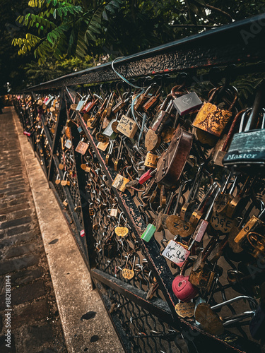 The Love Locks Bridge in Paris - A romantic and eternal symbol in the City of Love.