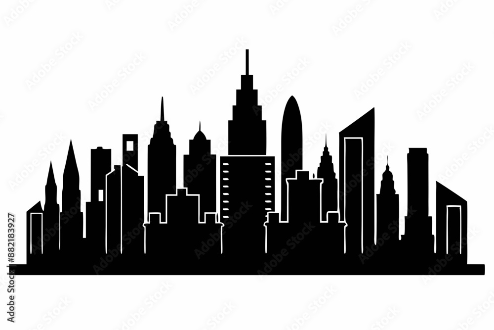 city skyline silhouette, Modern City Skyline Skyscrapers, City silhouette vector, Skyline urban border collection.
city skyline silhouette, Modern City Skyline Skyscrapers, City silhouette vector, Skyline urban border collection.