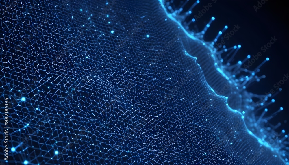 Fototapeta premium abstract blue background with bubbles