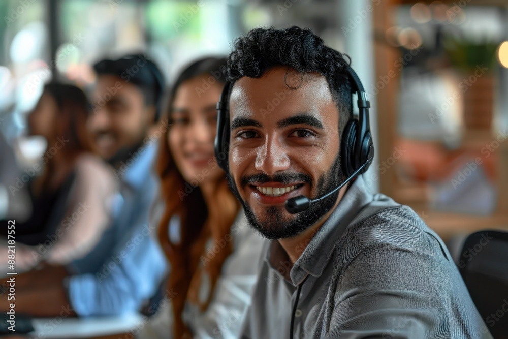 Smiling Customer Service Representative Smiling Customer Service Representative