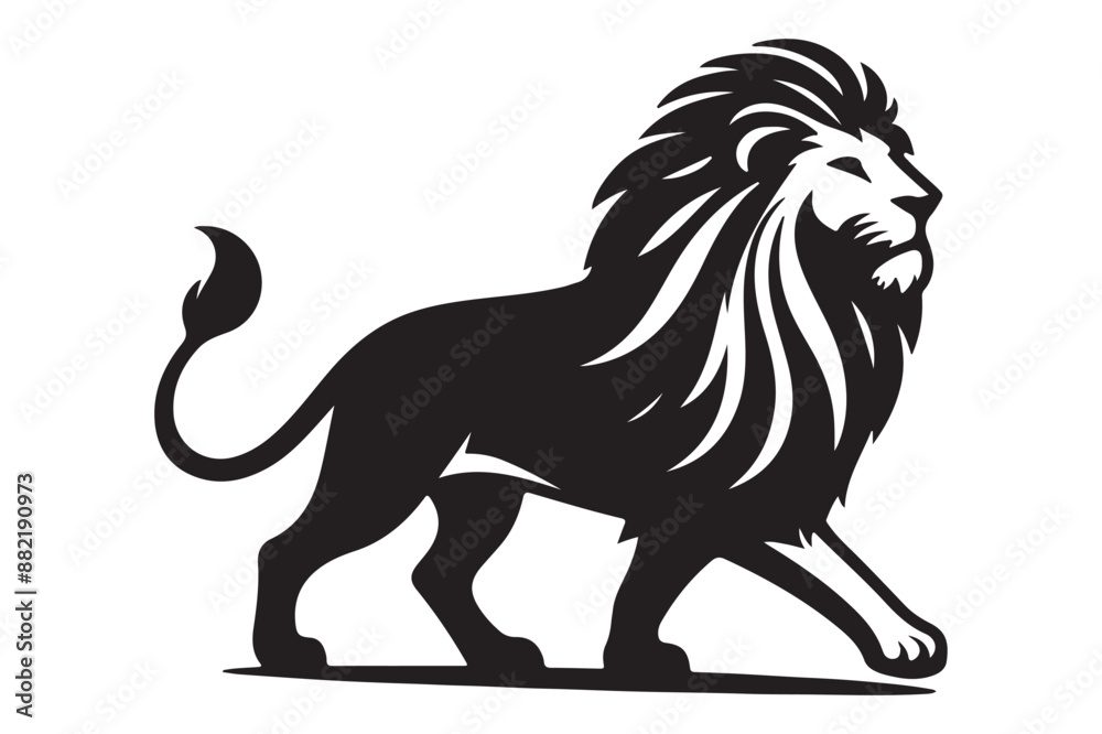 lion Animal Silhouettes vector illustration - Generative AI lion Animal Silhouettes vector illustration - Generative AI