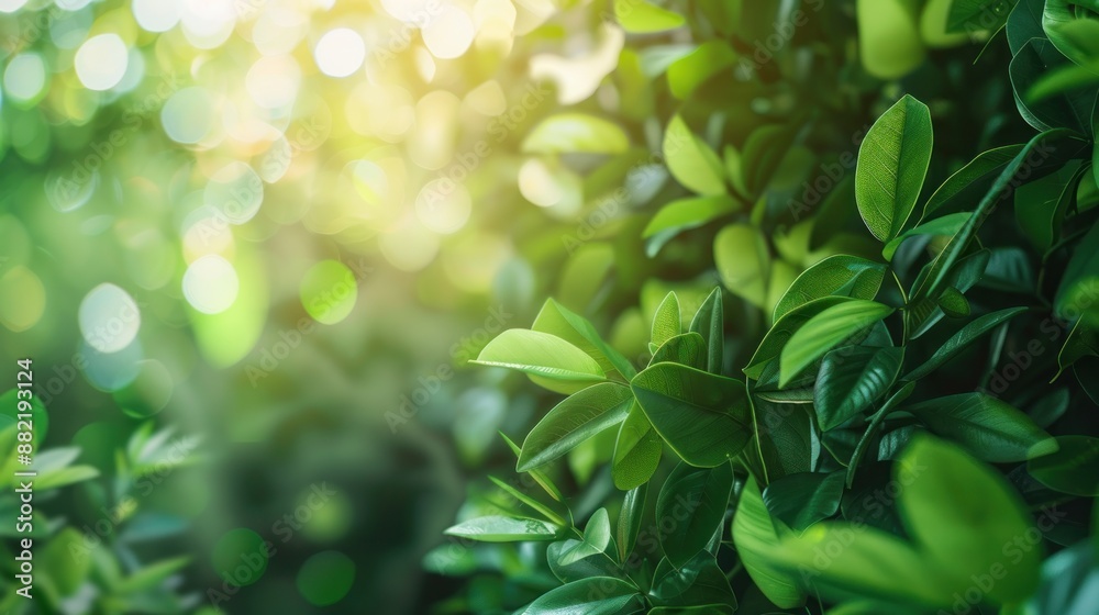 Green Leaves in Sunlight with Bokeh Green Leaves in Sunlight with Bokeh